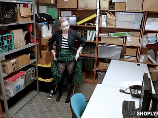 Teen blonde Lexi Lore striped and punish fucked in the office